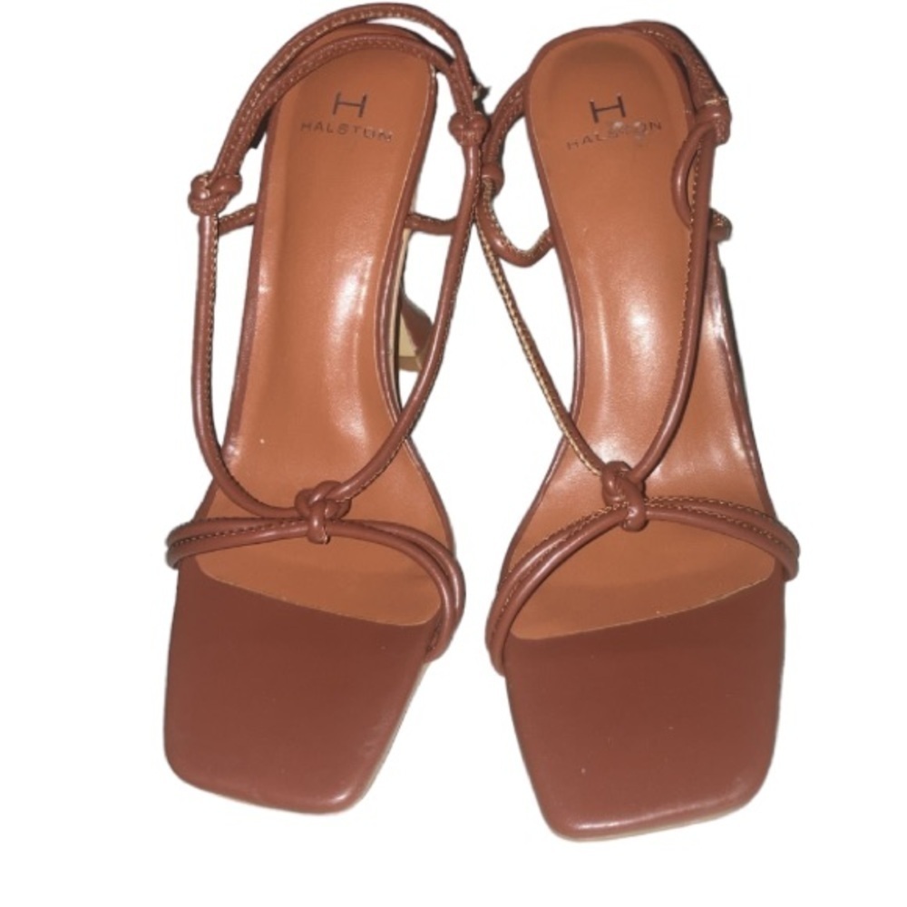 H Halston Women's Picasso Lace-Up Dress Sandals Size 8.5 in tan - Picture 10 of 15